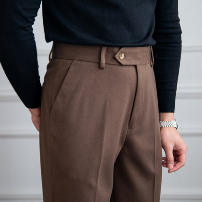 High Waist Straight Trousers in Old Money Look